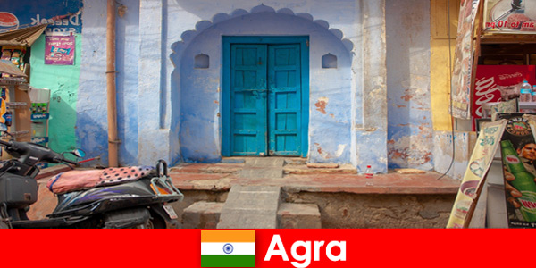 Rejse til udlandet til Agra Indien i landdistrikterne landsbyliv
