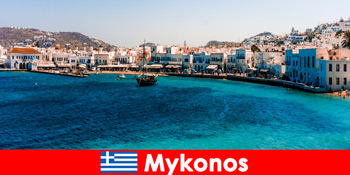 Beliebtes Reiseziel mit traumhaften Stränden in Mykonos Griechenland