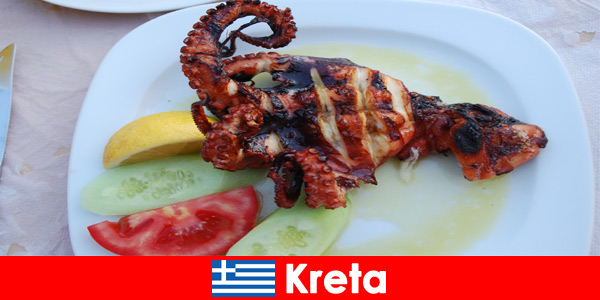 Die kulinarischen Spezialitäten aus den Meer in Kreta Griechenland entdecken