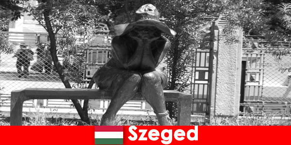 In Szeged Ungarn gibt es zahlreiche Steinfiguren zum Bestaunen
