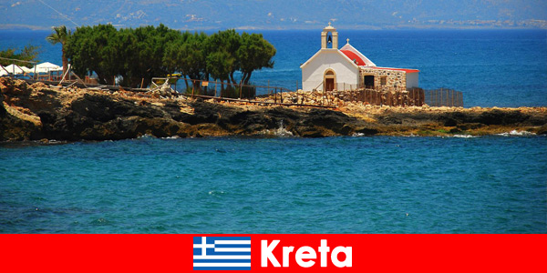 크레타 섬의 아름다운 장소가있는 섬의 감각 발견 그리스
